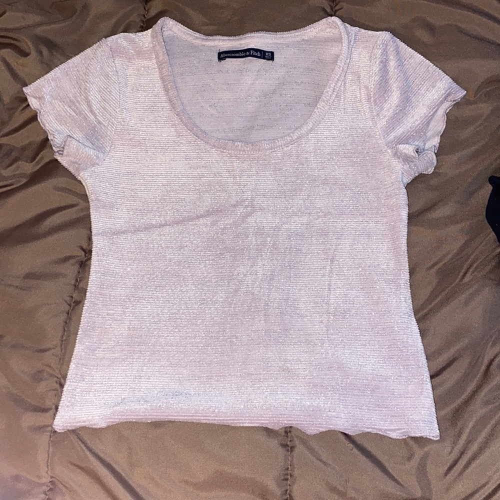 Sparkly Crop Tee Abercrombie & Fitch